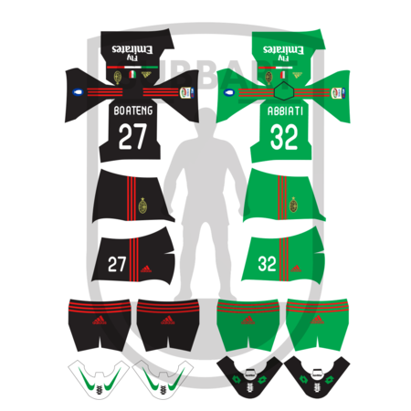 DECALS MILAN 2011-12 3 MAGLIA