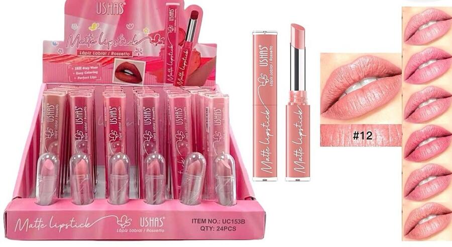 USHAS MATTE LIPSTICK 
 [Confezione da 24 pezzi]