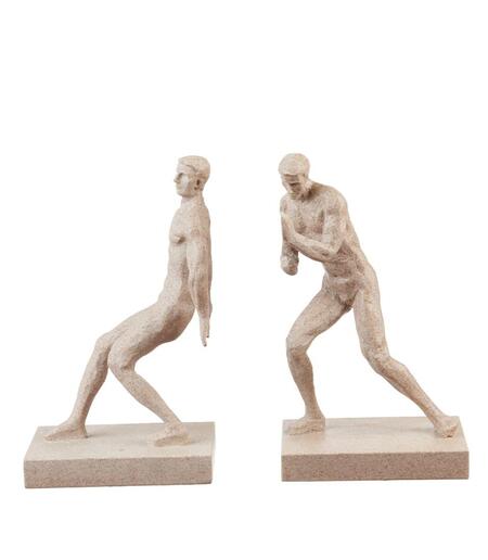 L'Oca Nera - Fermalibri scultura uomo - set 2 pz