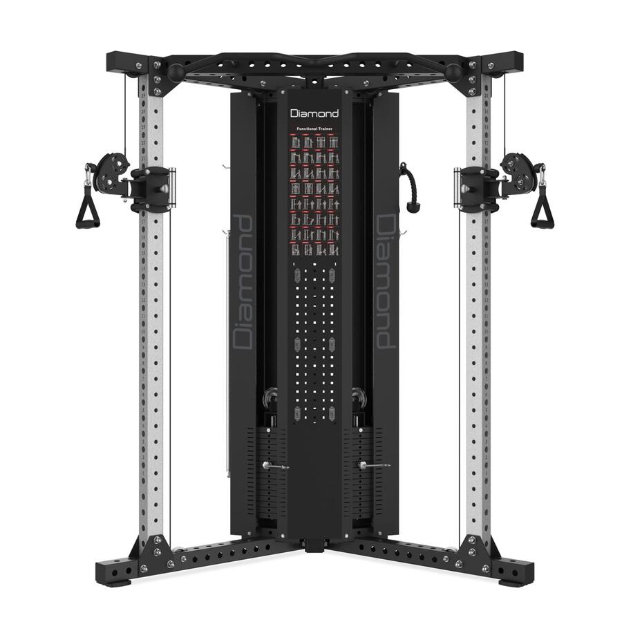 Stazione Fitness Dual Pulley Cable Cross Rack Rig- Weight Stack 100 kg x 2