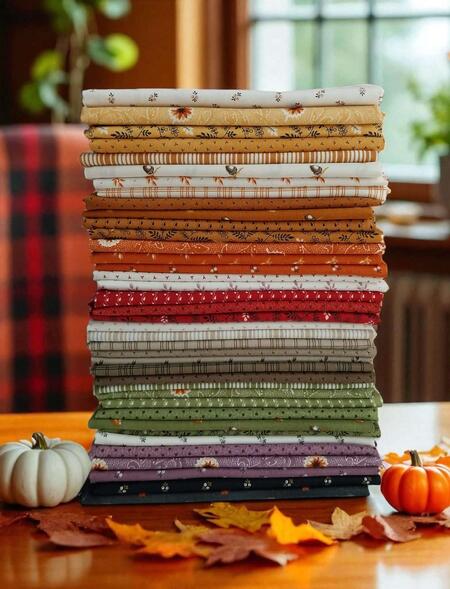 Collezione Pumpkin Spice Ghat  - 39 fat quarter da 50x55 cm 