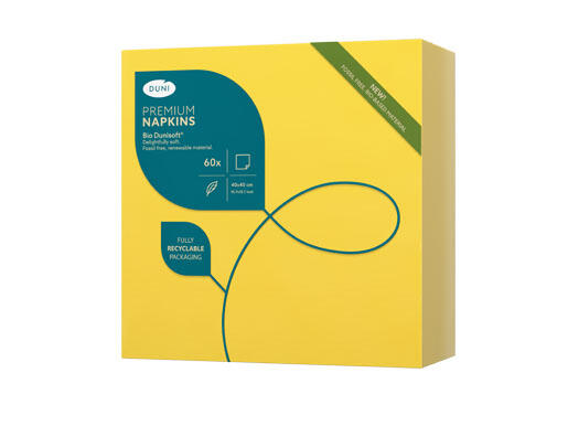 Tovagliolo Dunisoft Duni cm.40x40 Giallo Conf.60 pezzi