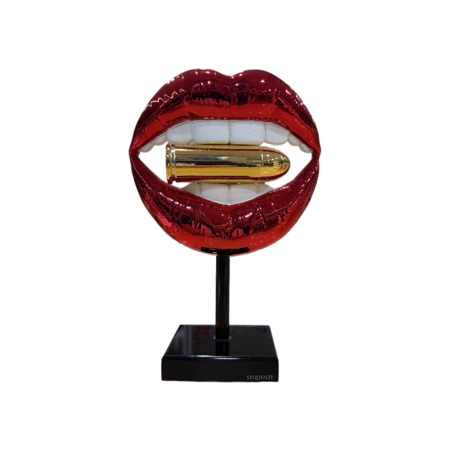 Sequenze - Scultura Moderna Bocca con Proiettile