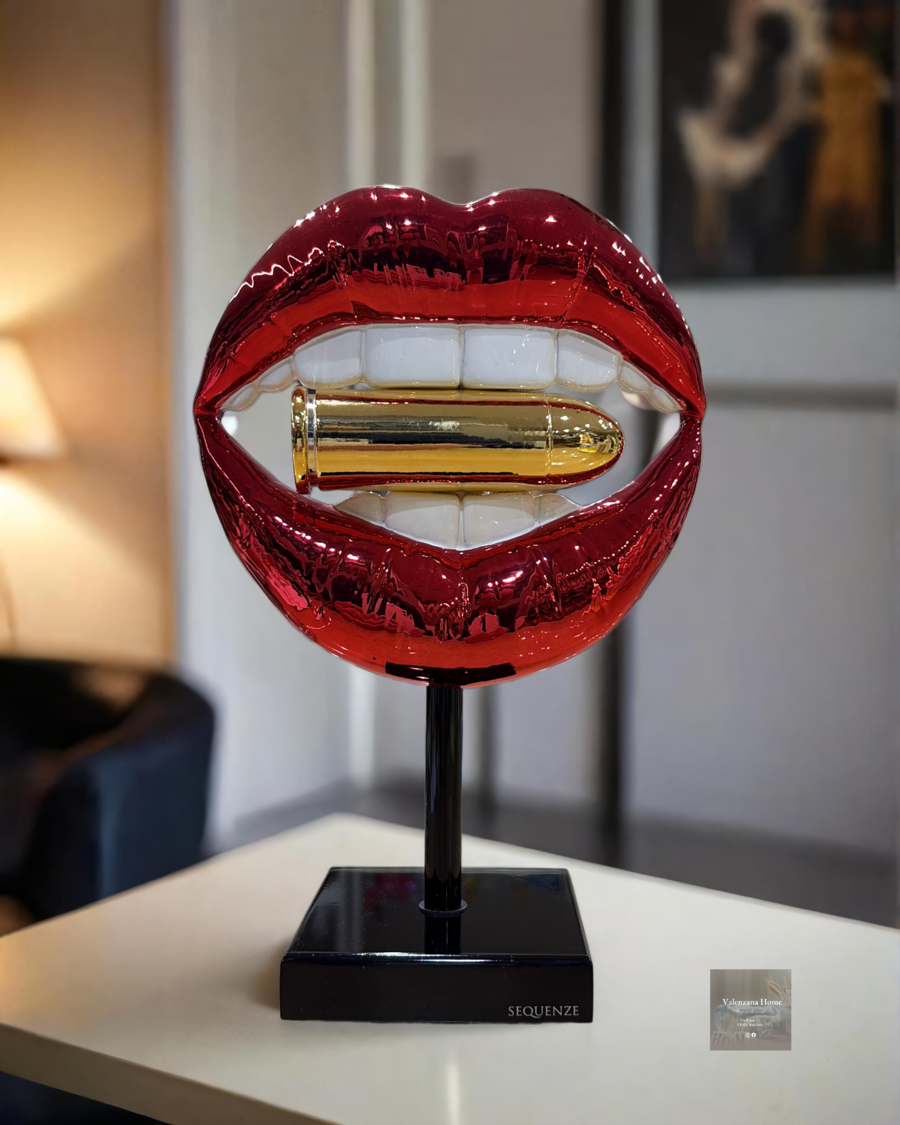 Sequenze - Scultura Moderna Bocca con Proiettile