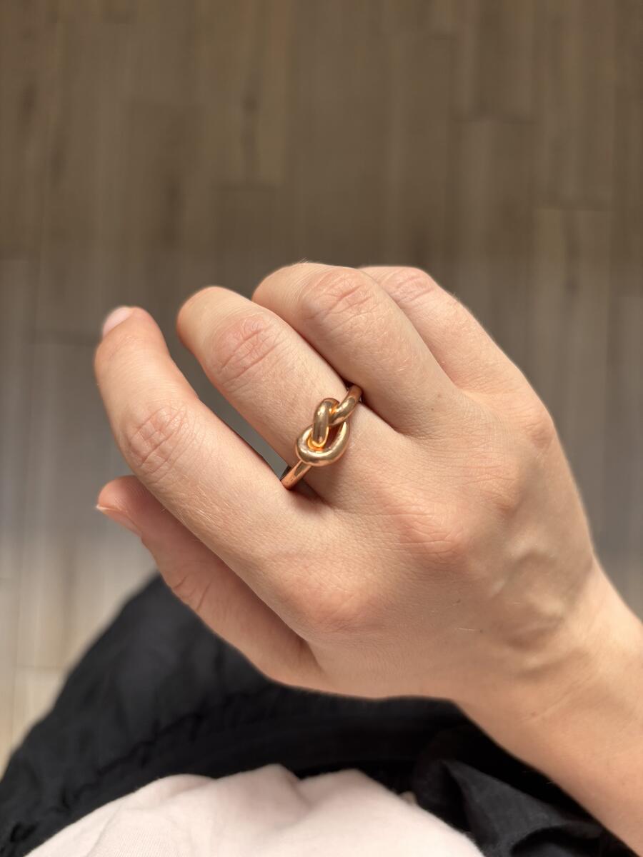 Anello nodo galvanica oro rosa 