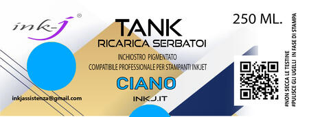  C BUSINESS CIANO DA 250 ML. INCHIOSTRO PIGMENTATO COMPATIBILE PER TUTTE LE SERIE CANON MAXIFY GX