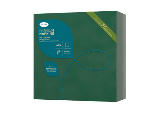 Dunisoft Tovagliolo verde scuro cm40x40 Cf.60 pezzi