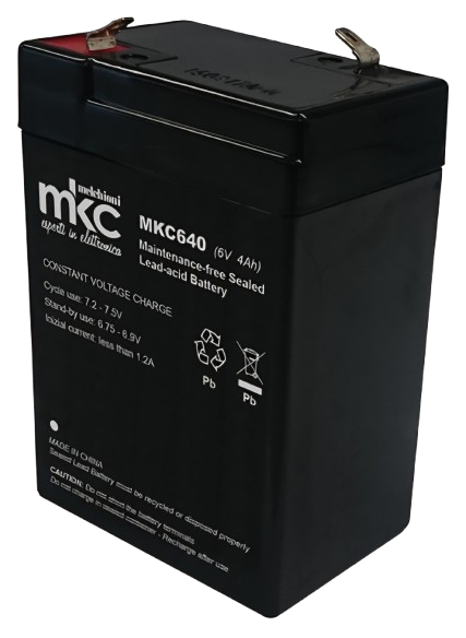 Batteria al piombo ricaricabile 6 volt. - 4 ah