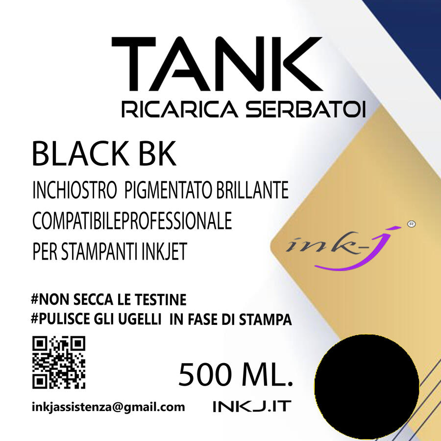 BK BUSINESS BLACK TANK  PFI-050 DA 500 ML. INCHIOSTRO PIGMENTATO COMPATIBILE PER PLOTTER CANON TC-21