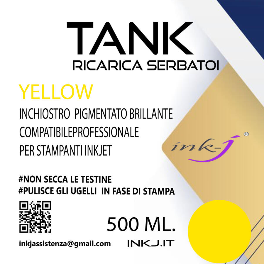  Y BUSINESS YELLOW TANK  PFI-050 DA 500 ML. INCHIOSTRO PIGMENTATO COMPATIBILE PER PLOTTER CANON TC-21