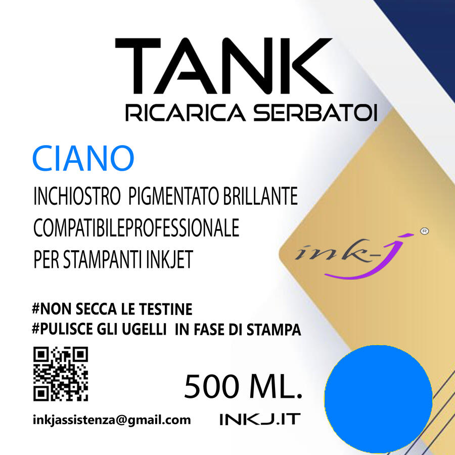 C BUSINESS CIANO TANK  PFI-050 DA 500 ML. INCHIOSTRO PIGMENTATO COMPATIBILE PER PLOTTER CANON TC-21