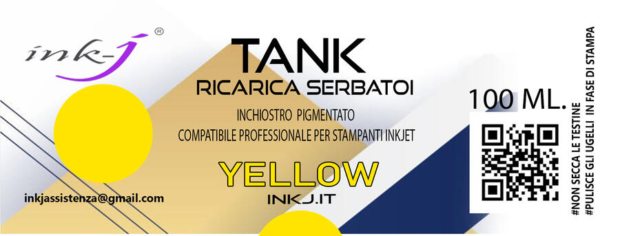 Y BUSINESS YELLOW TANK  PFI-050 DA 100  ML. INCHIOSTRO PIGMENTATO COMPATIBILE PER PLOTTER CANON TC-21