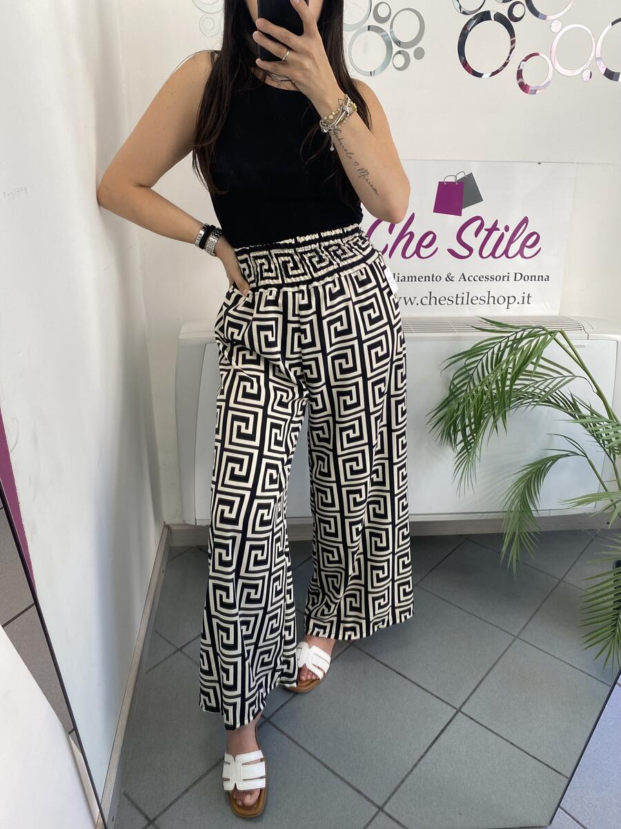 NOVITÀ Pantalone palazzo fantasia geometrica