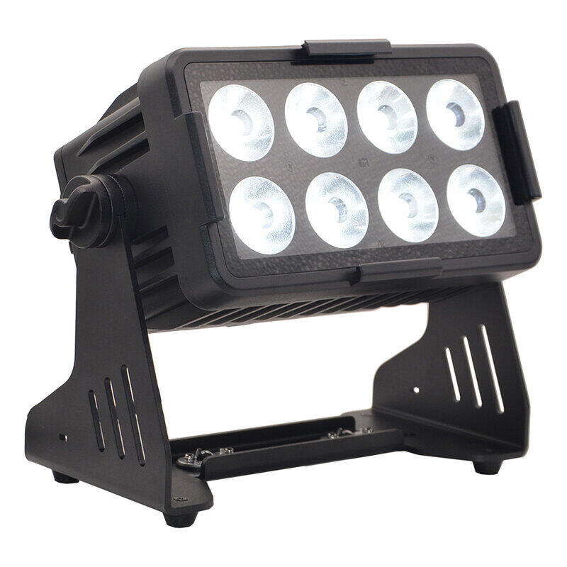 Faretto IP65 a batteria 8x10 set 4 + flight case
