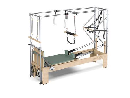 Cadillac Reformer in legno di quercia naturale PTX 6000 Green tea-  linea Lifeness di Toorx- Cod. PTX-6000