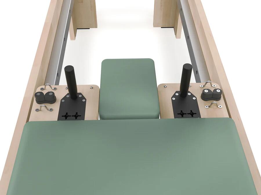 Cadillac Reformer in legno di quercia naturale PTX 6000 Green tea-  linea Lifeness di Toorx- Cod. PTX-6000