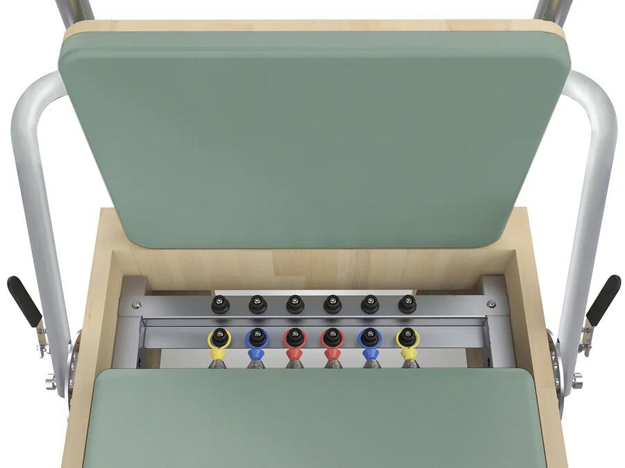 Cadillac Reformer in legno di quercia naturale PTX 6000 Green tea-  linea Lifeness di Toorx- Cod. PTX-6000