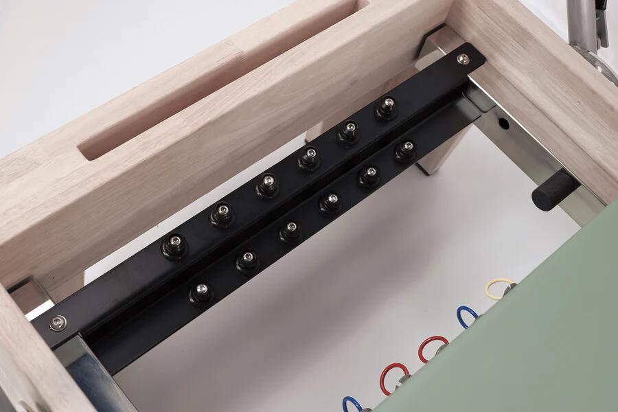 Reformer in legno di quercia naturale PTX 5000 Green tea-  linea Lifeness di Toorx- Cod. PTX-5000