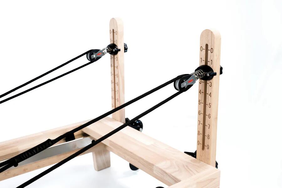Reformer in legno di quercia naturale PTX 5000 Green tea-  linea Lifeness di Toorx- Cod. PTX-5000