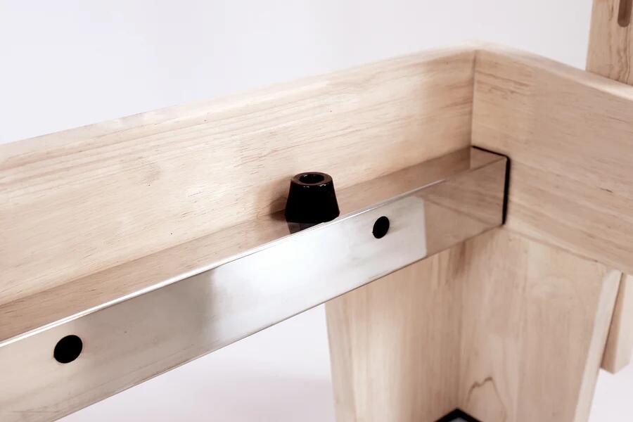 Reformer in legno di quercia naturale PTX 5000 Green tea-  linea Lifeness di Toorx- Cod. PTX-5000