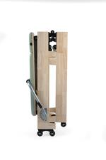 Reformer in legno di quercia naturale pieghevole PTX 3000 Green Tea - Linea Liveness di Toorx - Cod. PTX-3000G
