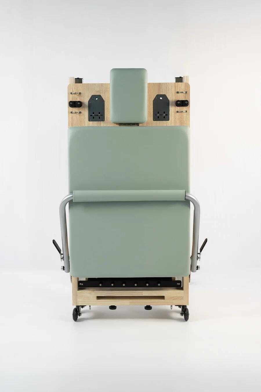 Reformer in legno di quercia naturale pieghevole PTX 3000 Green Tea - Linea Liveness di Toorx - Cod. PTX-3000G
