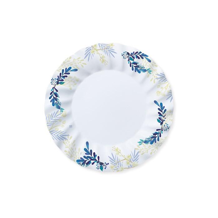 Blue Floral Piatto in carta Diam. cm.25 Conf.8 pezzi