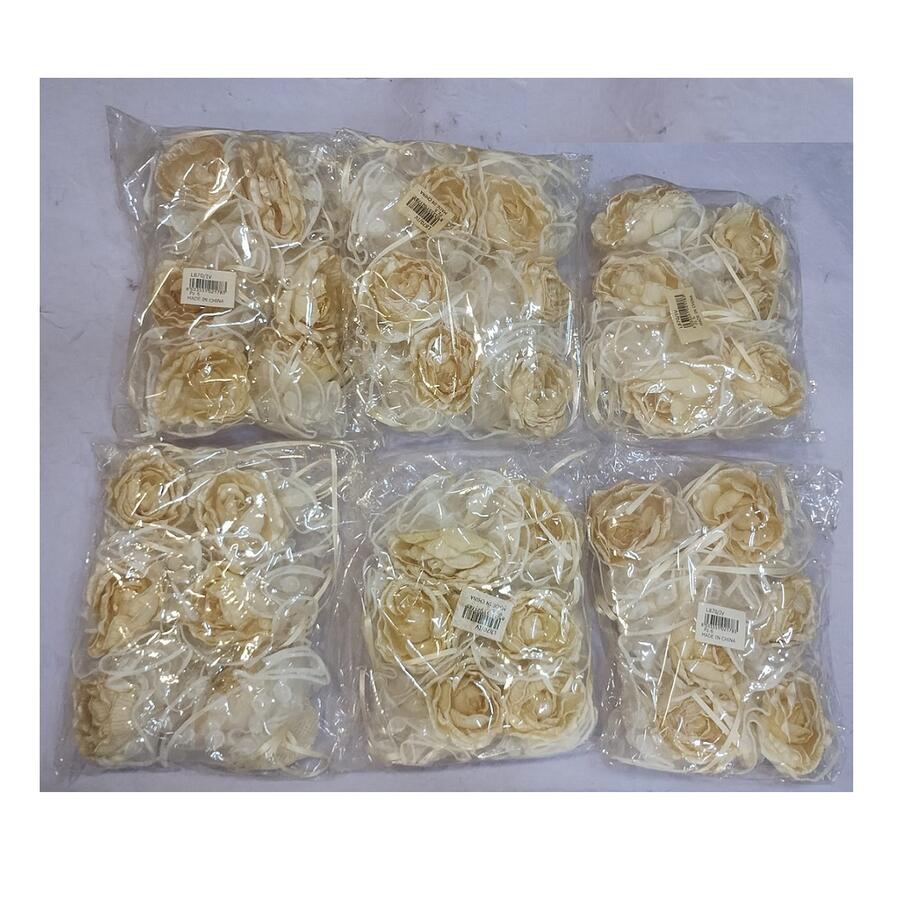 Sacchettini, fiori crema bomboniere 72 pezzi