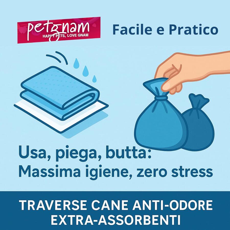 300 tappetini assorbenti 60x90 per cani gatti cuccioli traverse igieniche offerta Petgnam