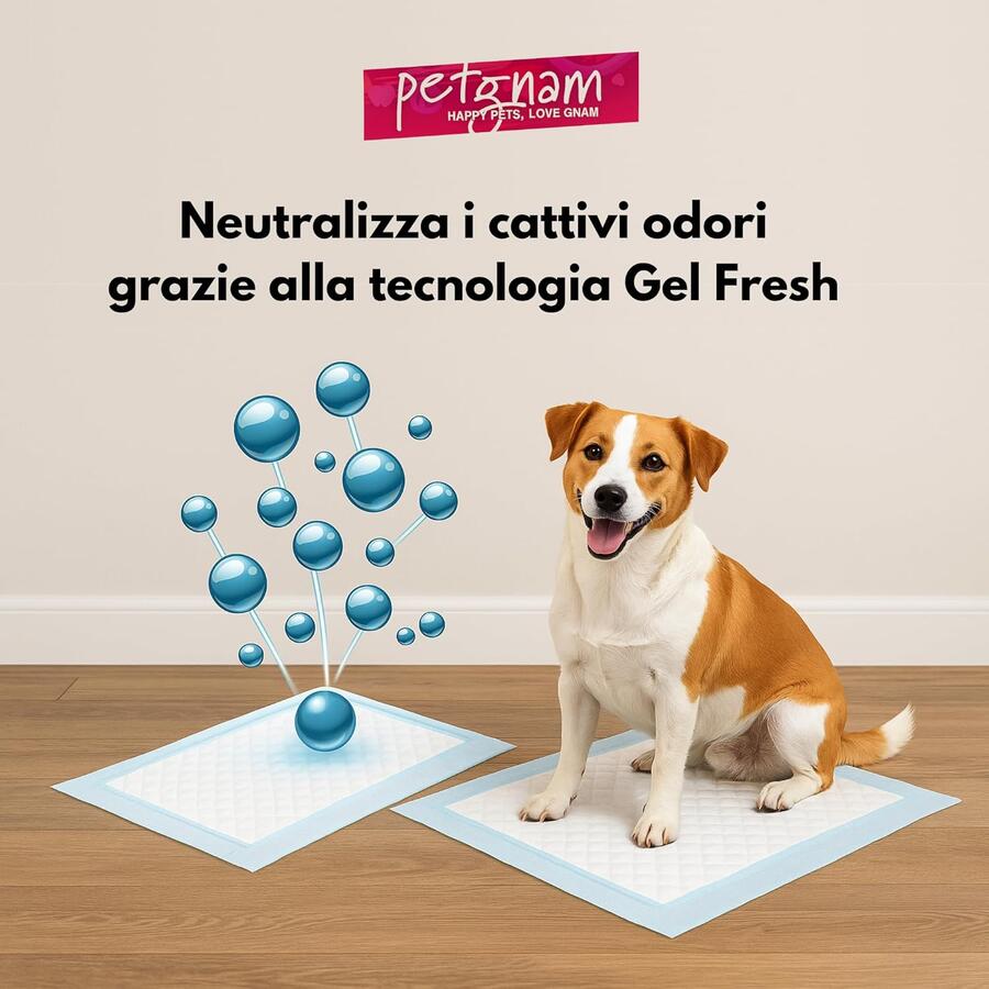 300 tappetini assorbenti 60x90 per cani gatti cuccioli traverse igieniche offerta Petgnam