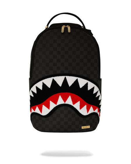 Sprayground Black Chenille Sip DLXSV Backpack
