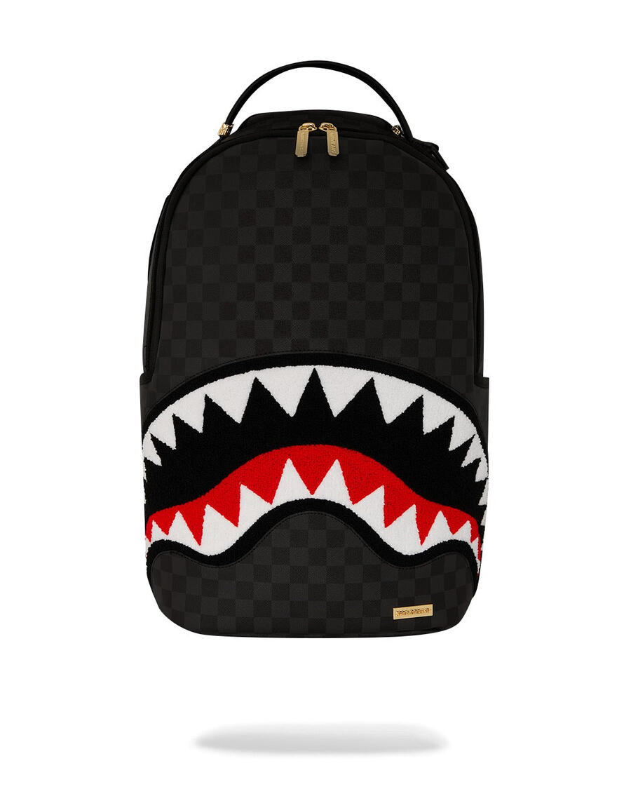 Sprayground Black Chenille Sip DLXSV Backpack