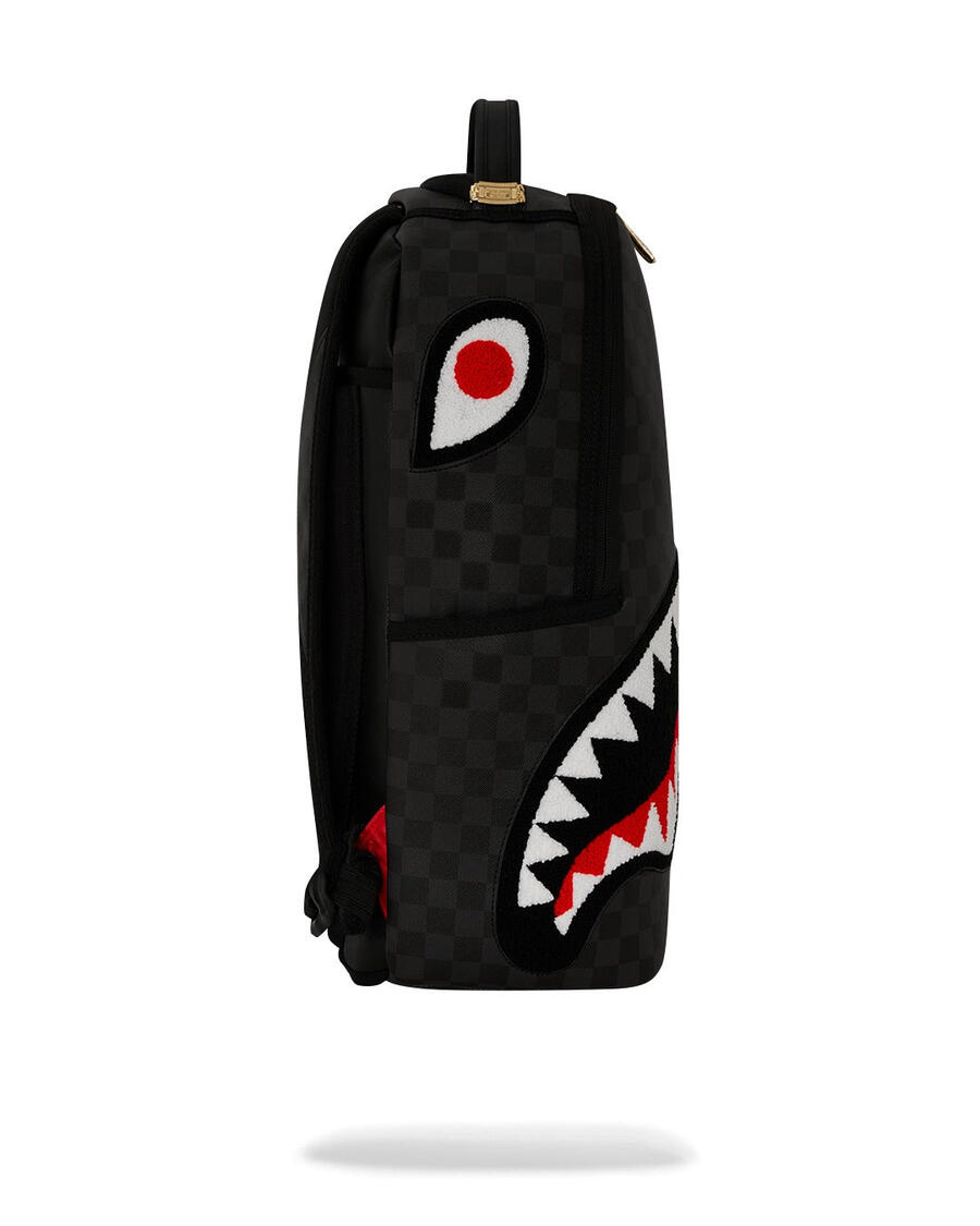 Sprayground Black Chenille Sip DLXSV Backpack