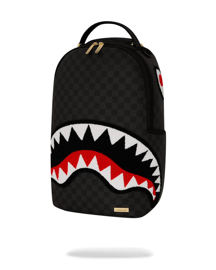 Sprayground Black Chenille Sip DLXSV Backpack
