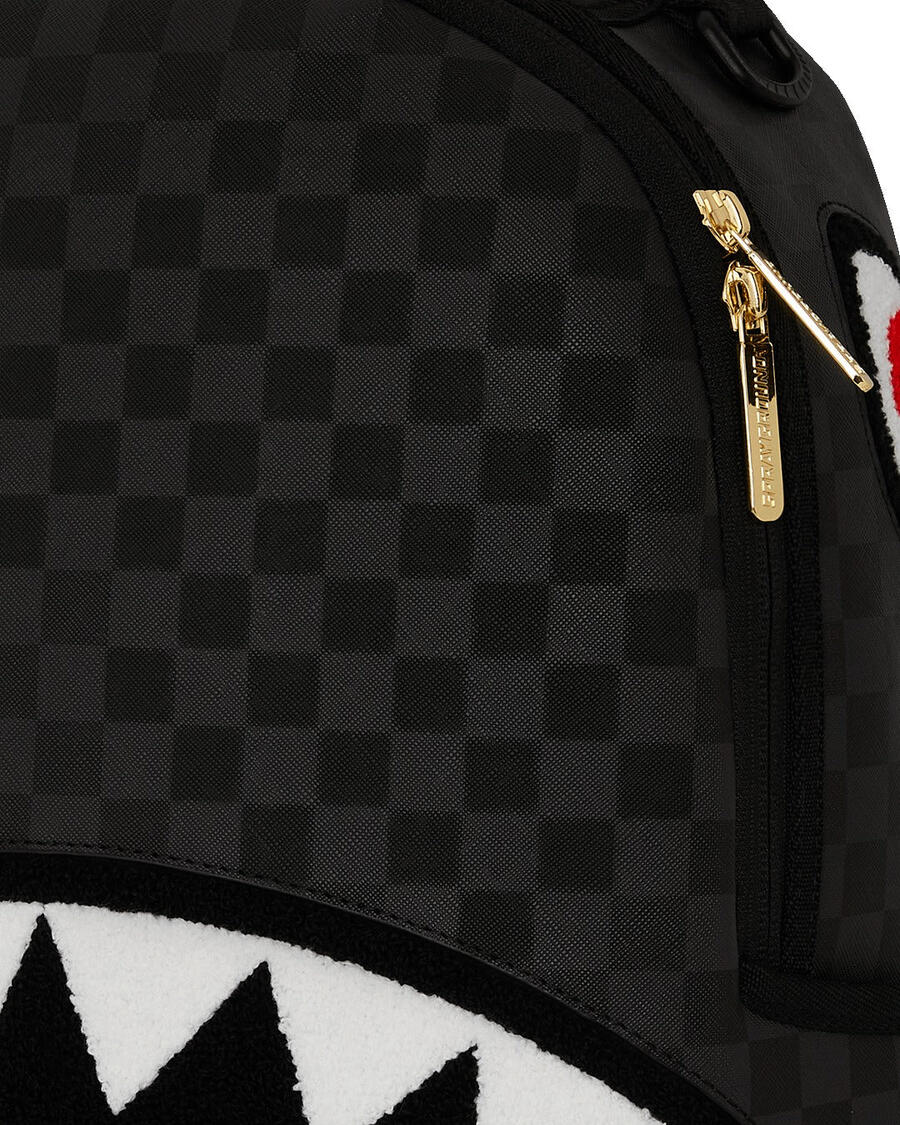 Sprayground Black Chenille Sip DLXSV Backpack