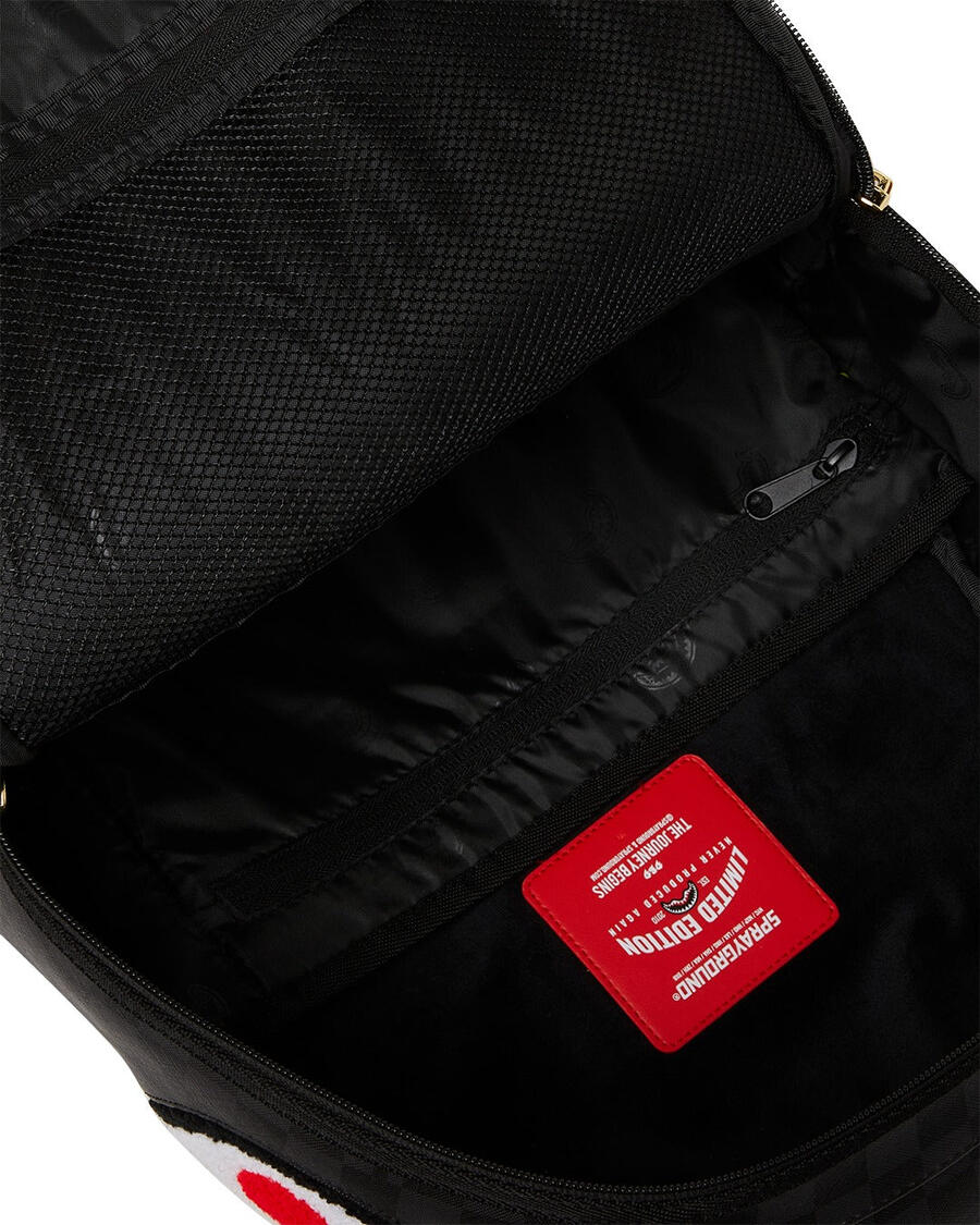 Sprayground Black Chenille Sip DLXSV Backpack