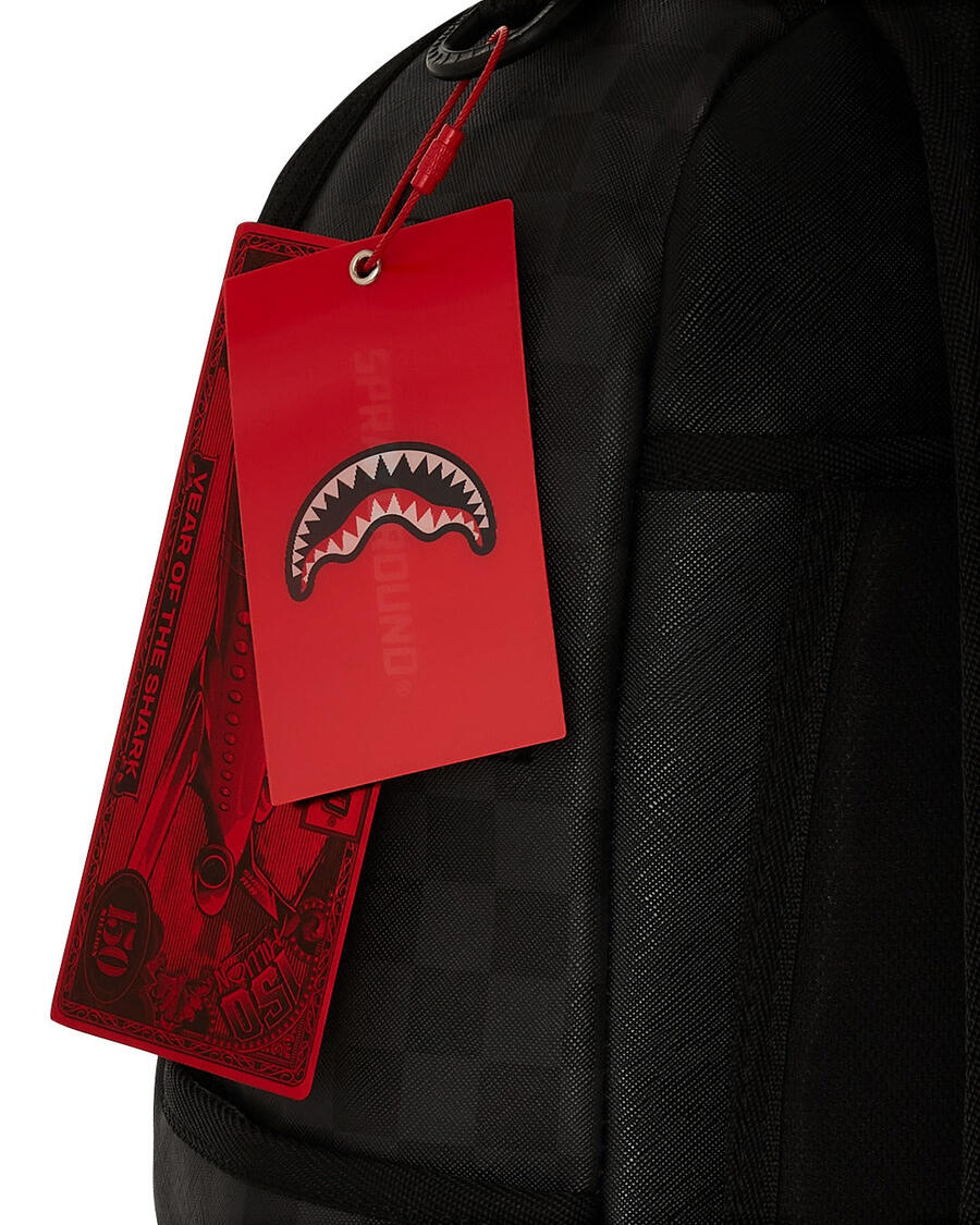 Sprayground Black Chenille Sip DLXSV Backpack