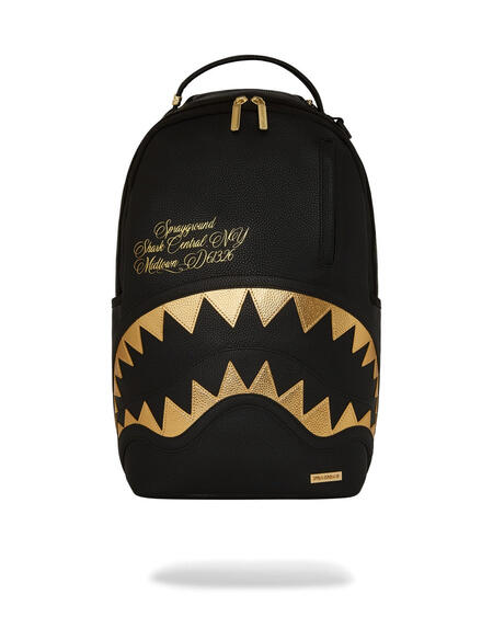 Sprayground Shark Central Gold DLXSV Backpack
