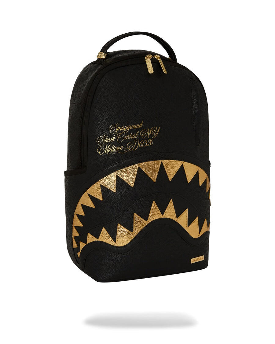 Sprayground Shark Central Gold DLXSV Backpack
