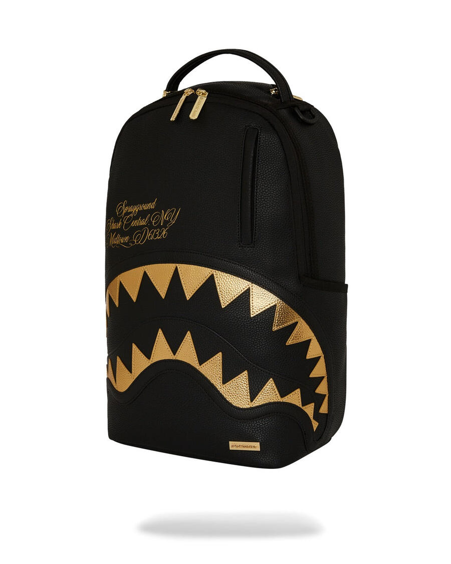 Sprayground Shark Central Gold DLXSV Backpack