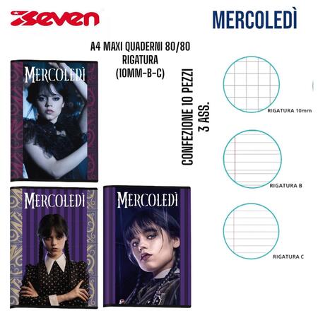 SEVEN MAXI QUADERNI 80/80 MERCOLEDI'
 [Confezione da 10 pezzi]