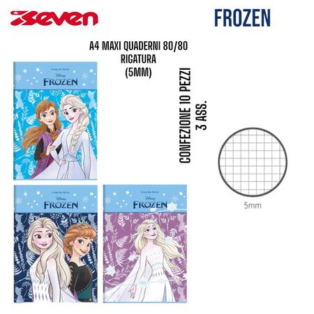 SEVEN MAXI QUADERNI 80/80 FRONZEN RIGATURA 5 mm
 [Confezione da 10 pezzi]