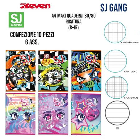 SJ GANG MAXI QUADERNI MOD.2
 [Confezione da 10 pezzi]