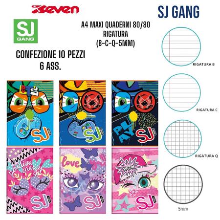 SJ GANG MAXI QUADERNI MOD.4
 [Confezione da 10 pezzi]