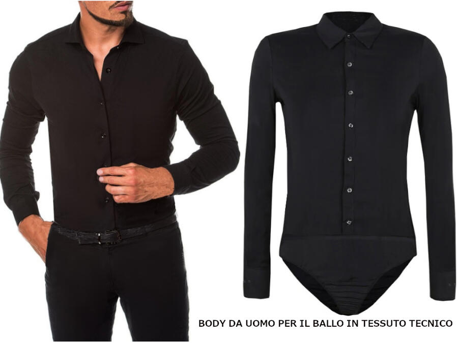 MEN'S BODY SHIRT FOR DANCE IN TECHNICAL ELASTIC FABRIC 9-0007