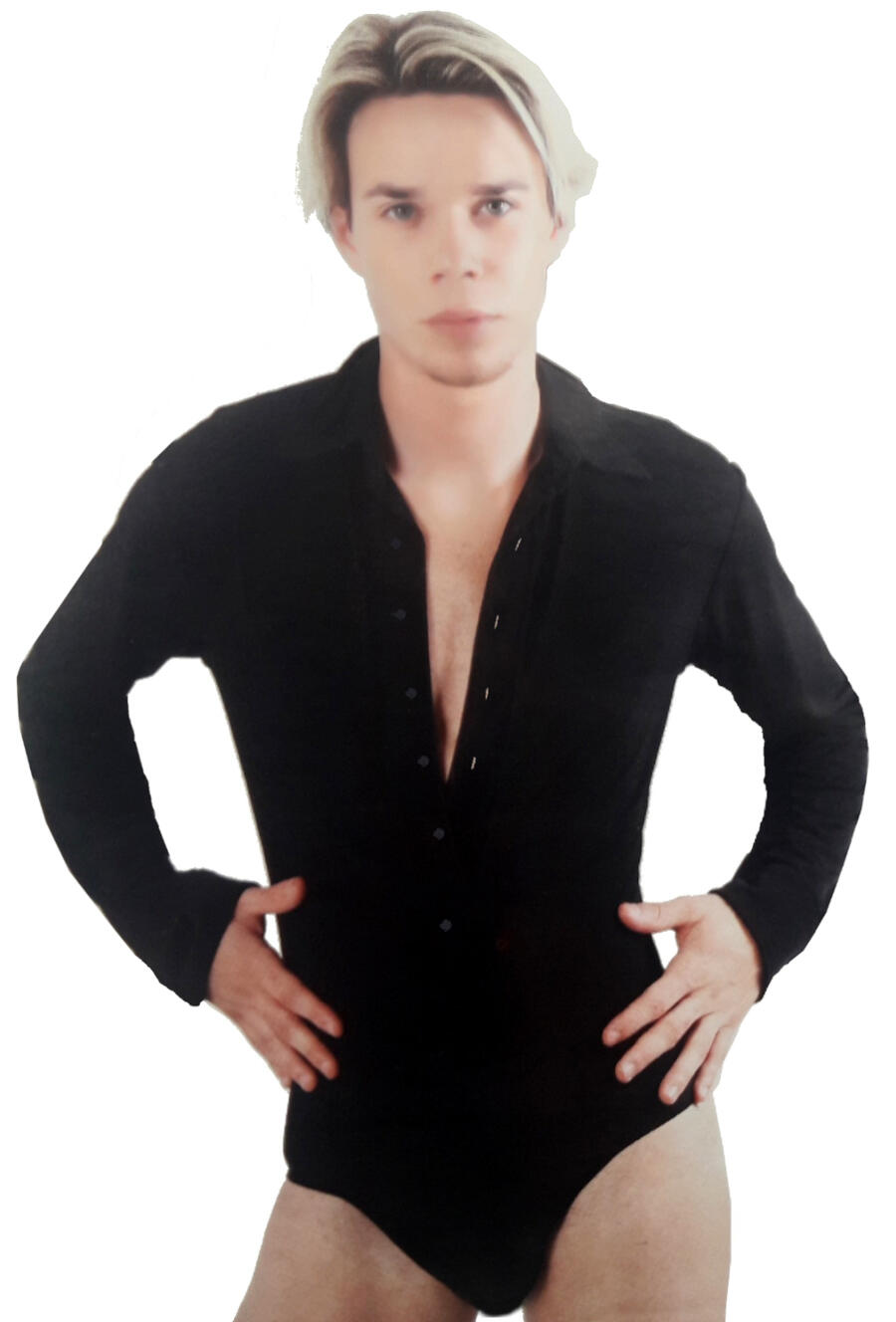 MEN'S BODY SHIRT FOR DANCE IN TECHNICAL ELASTIC FABRIC 9-0007