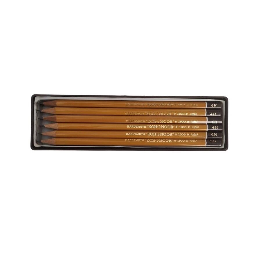 12 Matite Koh-I-Noor hardtmuth 1500 Vintage 4H