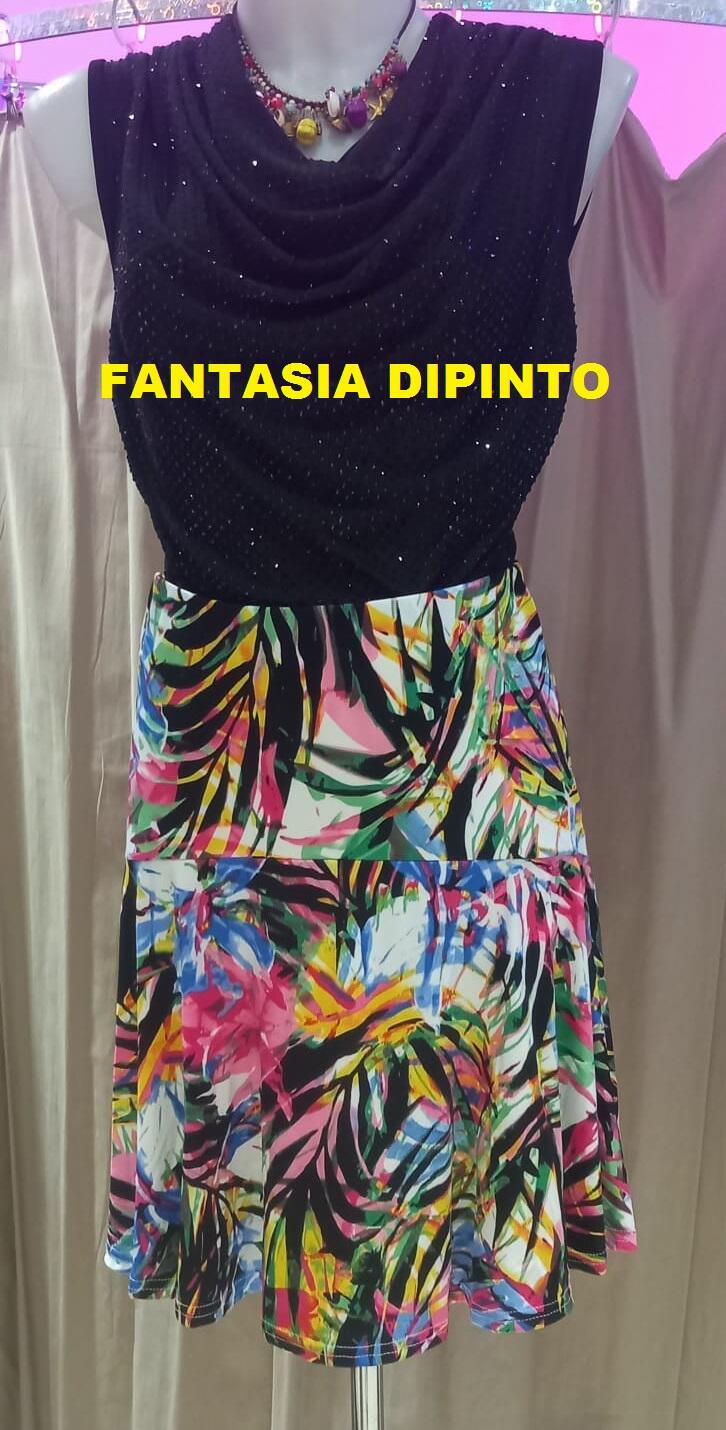 GONNA SIMPLY CORTA A SEMIRUOTA IN MAGLINA ELASTICA 2-0030