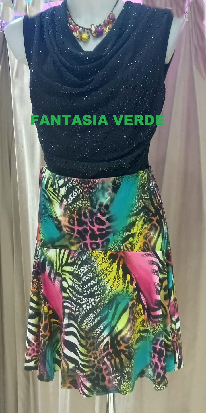 GONNA SIMPLY CORTA A SEMIRUOTA IN MAGLINA ELASTICA 2-0030