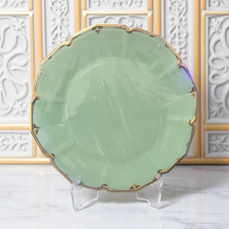 Marrakech Piatto carta Verde Acqua Diam.cm26 Conf.8 pezzi